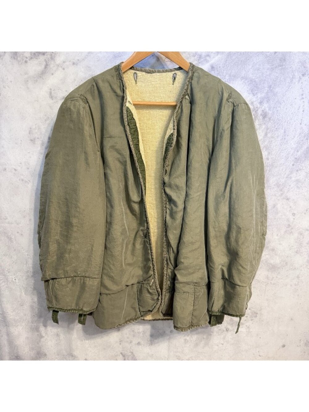 Vintage US Military Jacket Liner Mens Large Olive Green